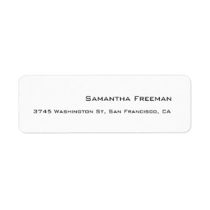 Étiquette Moderne Nettoyant Plain Blanc Minimaliste