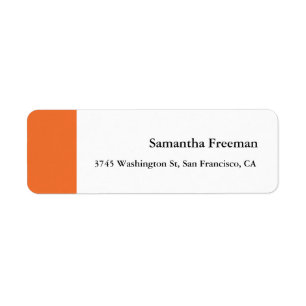 Étiquette Moderne Nettoyant Plat Orange Blanc Minimaliste