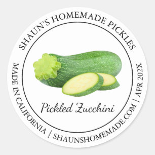 Étiquette moderne Pickling Zucchini