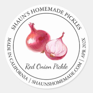 Étiquette moderne Red Onion Pickle