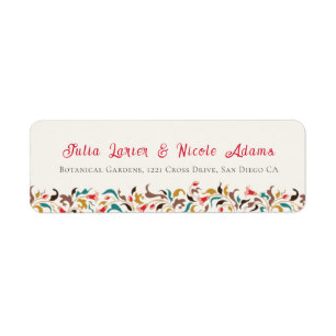 Étiquette Moderne Romantique Élégant Mariage de couronne flo