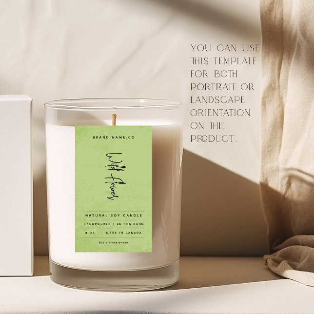 Étiquette moderne vert rustique (Créateur téléchargé)