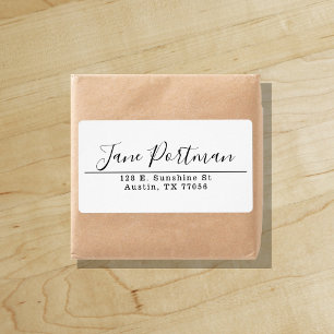 Étiquette Modernité élégante   Livraison de calligraphie