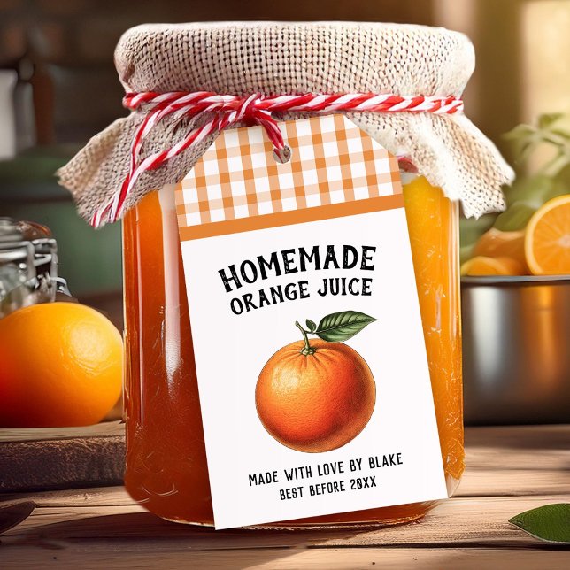 Étiquette modifiable de conserve de jus d'orange (Créateur téléchargé)