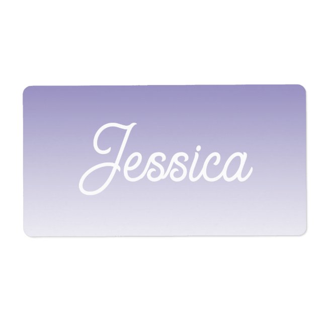 Étiquette (Modifiable) Ombre couleur violet clair et votre t (Devant)