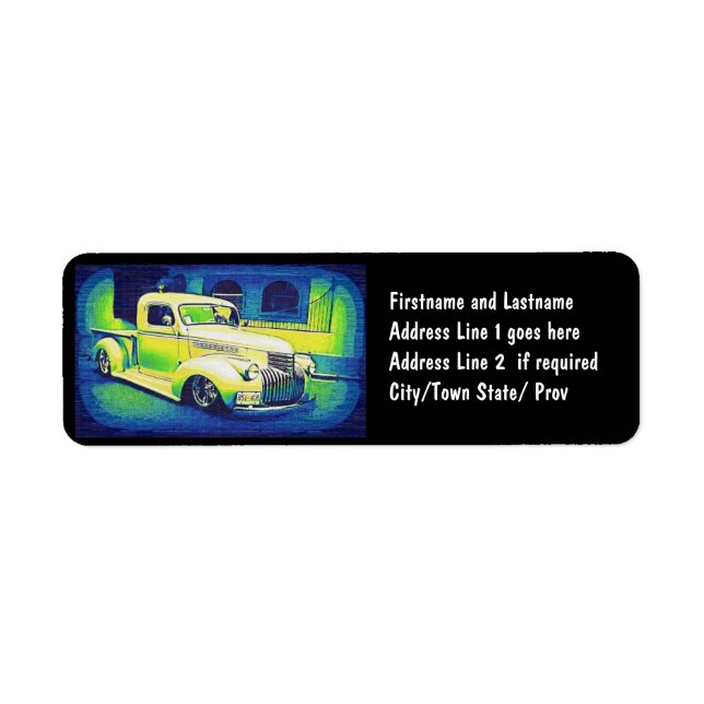 Étiquette Moins Vintage Automobile (Devant)