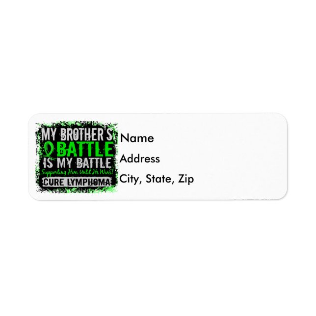 Étiquette Mon combat contre 2 Lymphoma Brother (Devant)