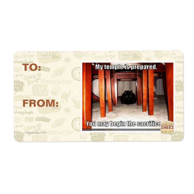 Étiquette Mon temple est préparé. (Devant)