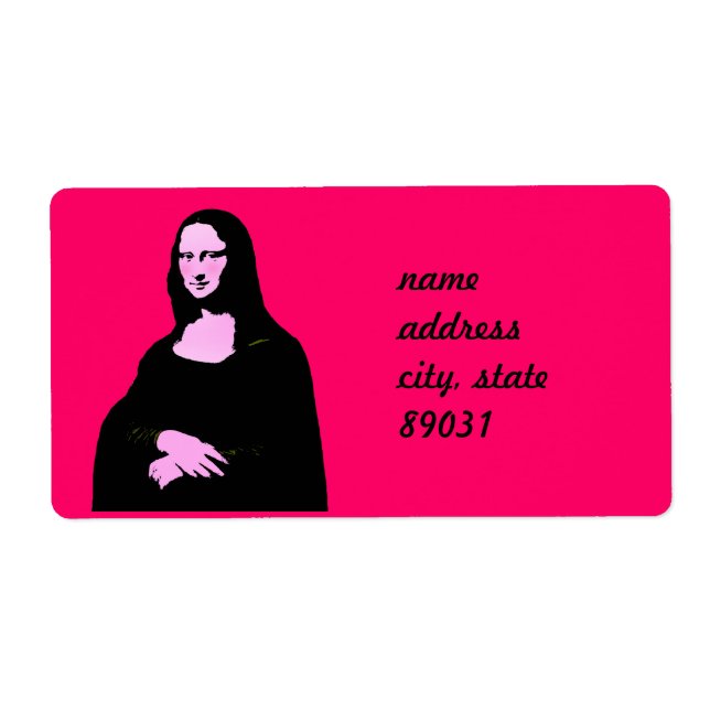 Étiquette Mona Lisa Pop Art Style (Devant)