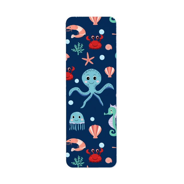 Étiquette Monde marin (Devant)