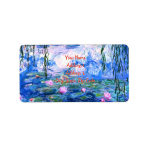 Étiquette Monet Pink Water Lys