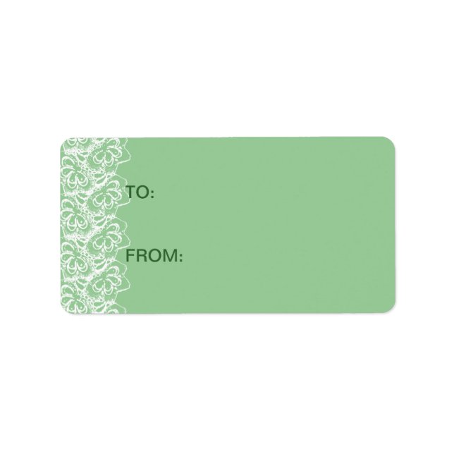 Étiquette Monnaie avec Faux Lace (Devant)