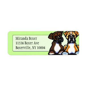 Étiquette Monnaie du Studio Boxer Brindle Fawn and Dark