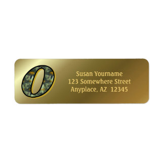 Étiquette Monogram Initial O Daisies Art Return Address 