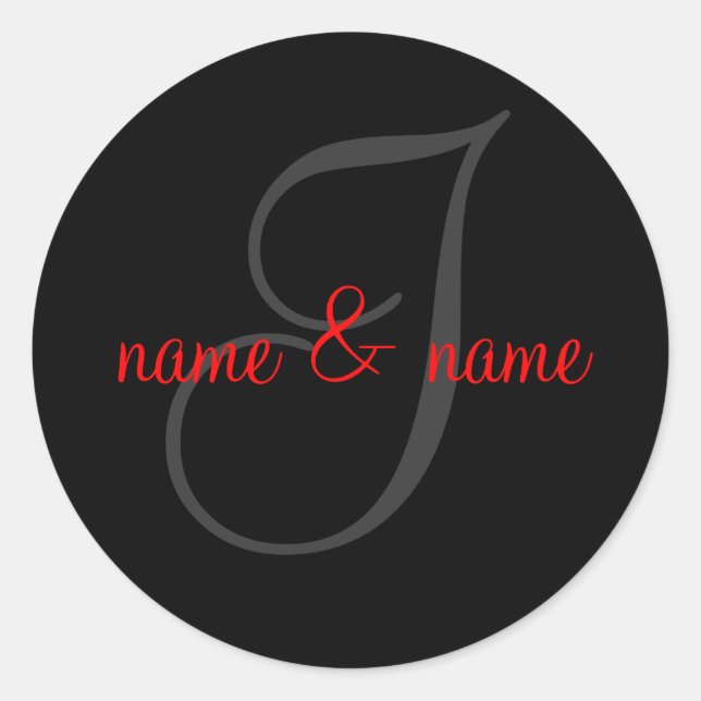 Étiquette monogramme (Devant)