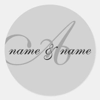 étiquette monogramme "A"
