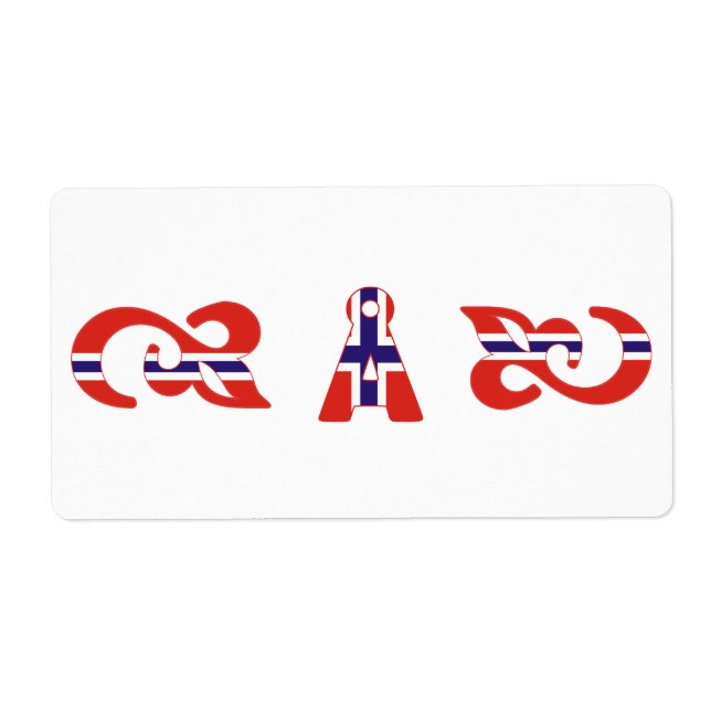 Étiquette Monogramme AA Label norvégien Å (Devant)