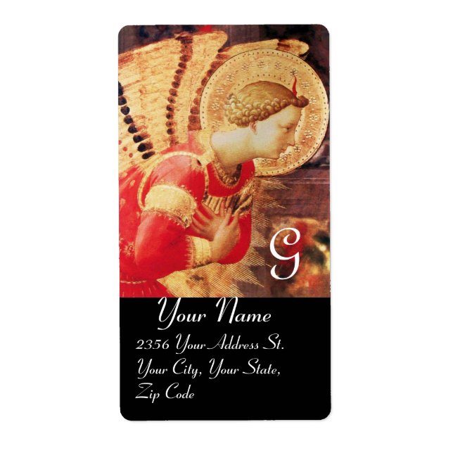 ÉTIQUETTE MONOGRAMME ARCHANGEL GABRIEL (Devant)