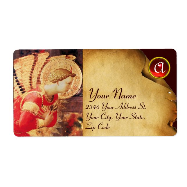 ÉTIQUETTE MONOGRAMME ARCHANGEL GABRIEL (Devant)