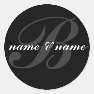 étiquette monogramme "b"