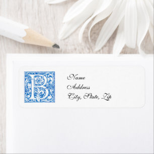 Étiquette Monogramme B orné