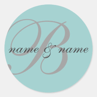 étiquette monogramme "B" - personnalisation