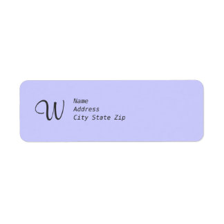 Étiquette Monogramme bleu