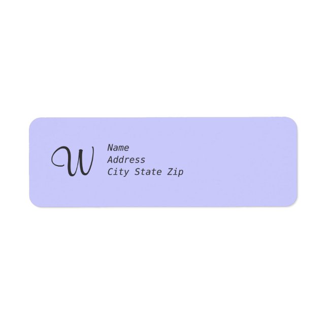 Étiquette Monogramme bleu (Devant)