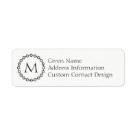 Monogramme Cercle Cercle de liaison de chaîne noir