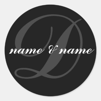 étiquette monogramme "D"