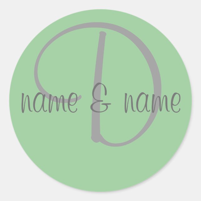 étiquette monogramme "D" - personnalisation (Devant)