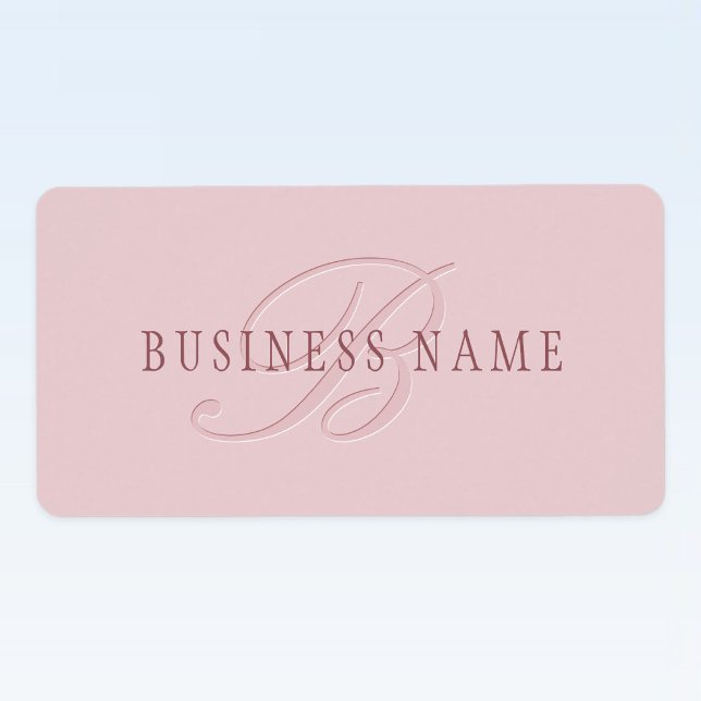 Étiquette Monogramme d'aspect élégant | Or rose (Créateur téléchargé)