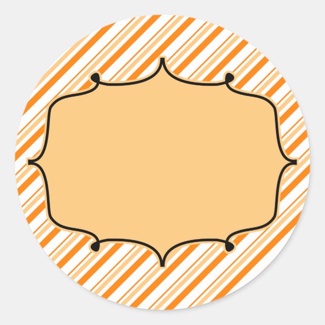 Étiquette Monogramme d'automne (Devant)