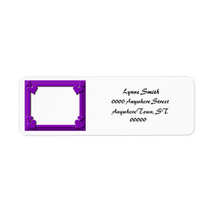 Étiquette Monogramme de cadre de Purple Heart