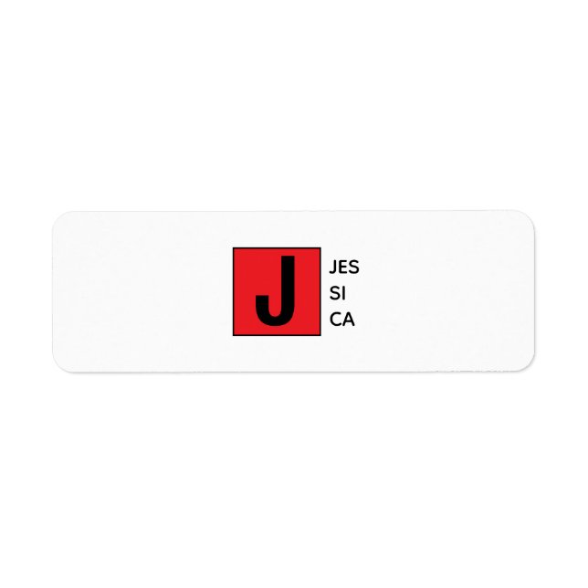 Étiquette Monogramme de nom professionnel élégant moderne (Devant)