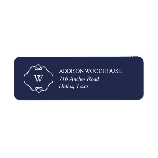 Étiquette Monogramme du nœud (Devant)
