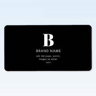 Étiquette Monogramme moderne modifiable Nom et message Noi