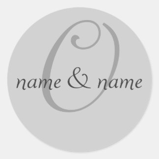 étiquette monogramme "O", personnalisez les prénom