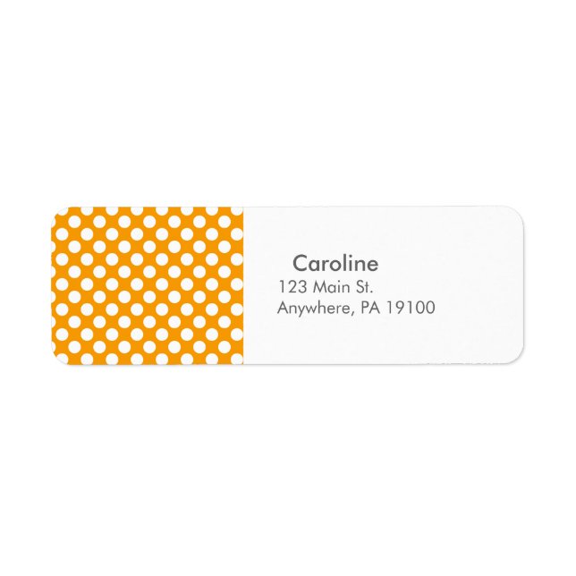 Étiquette Monogramme Orange Blanc tendance Motif de pochette (Devant)