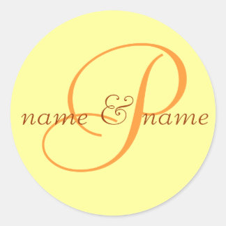 étiquette monogramme "P", personnalisez les prénom