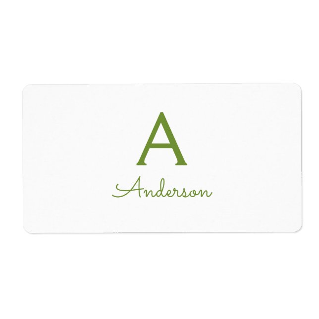 Étiquette Monogramme personnalisé  (Devant)