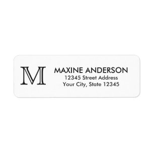 Étiquette Monogramme personnalisé moderne classique élégant