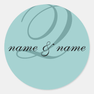étiquette monogramme "Q", personnalisez les prénom