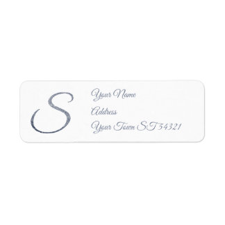 Étiquette Monogramme S pailleté argent élégant Personnalisé
