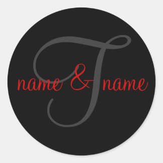 étiquette monogramme "T", personnalisez les prénom