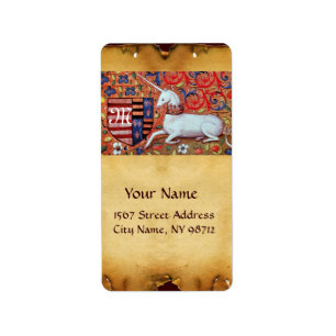 Étiquette MONogramme UNICORN PARCHEMENT BROWN