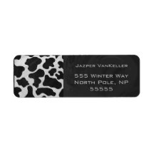 Monogramme vache noir et blanc