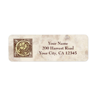 Étiquette Monogramme vintage C
