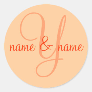 étiquette monogramme "Y", personnalisez les prénom