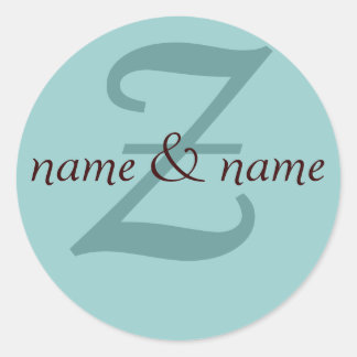 étiquette monogramme "z"